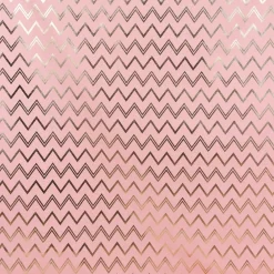 Dekostoff Halbpanama Metallikdruck Chevron Zacken rosa goldfarbig metallic 1,40m breit
