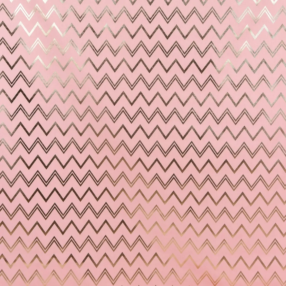 Dekostoff Halbpanama Metallikdruck Chevron Zacken rosa goldfarbig metallic 1,40m breit