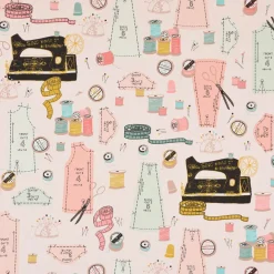 Dekostoff Halbpanama Sewing Supplies Nähmaschine Nähutensilien ecru pastell 1,40m Breite