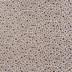 Dekostoff Halbpanama Sweet Flower Sprinkles Allover Blüten beige lila 1,40m Breite