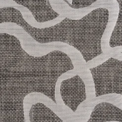 Dekostoff Jacquard beidseitig Labyrinth Liniengeflecht grau silber 1,60m Breite