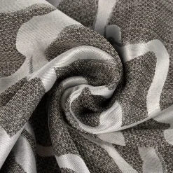 Dekostoff Jacquard beidseitig Labyrinth Liniengeflecht grau silber 1,60m Breite
