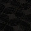 Dekostoff Jacquard Chenille Deluxe Soft Retro Leaf schwarz 1,40m Breite