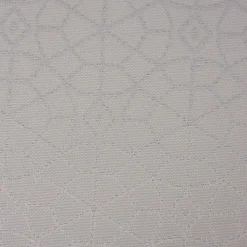 Dekostoff Jacquard Doubleface Glitzer geometrisch Kreise weiß silberfarbig 2,80m Breite