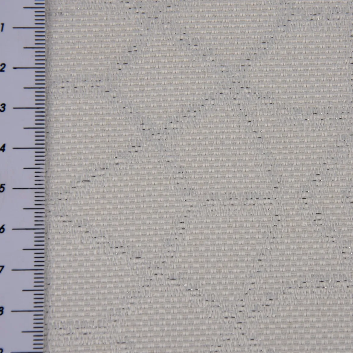 Dekostoff Jacquard Doubleface Glitzer geometrisch Kreise weiß silberfarbig 2,80m Breite