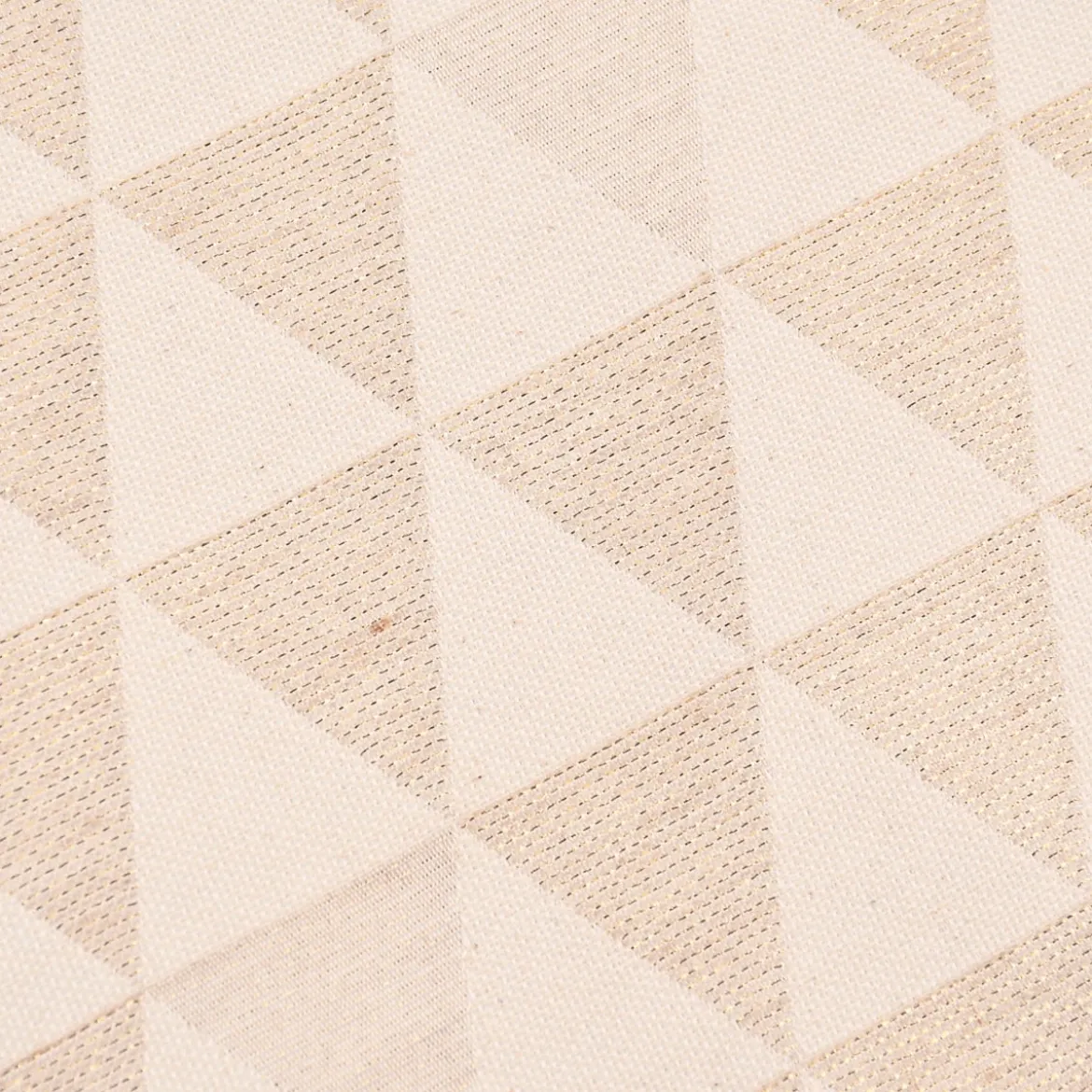 Dekostoff Jacquard Doubleface Premium Metallic Triangel Retro Scandi gold hellbeige 1,4m Breite