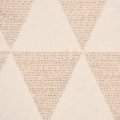 Dekostoff Jacquard Doubleface Premium Metallic Triangel Retro Scandi gold hellbeige 1,4m Breite