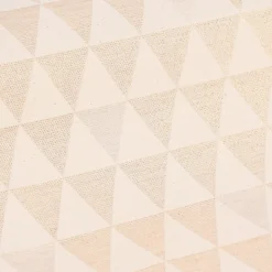 Dekostoff Jacquard Doubleface Premium Metallic Triangel Retro Scandi gold hellbeige 1,4m Breite