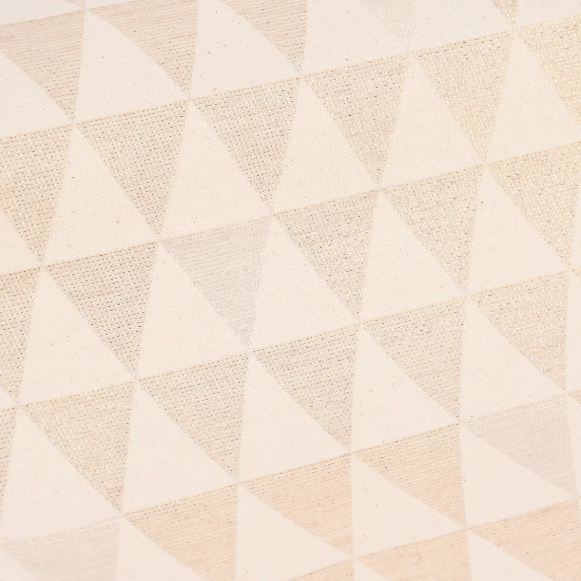 Dekostoff Jacquard Doubleface Premium Metallic Triangel Retro Scandi gold hellbeige 1,4m Breite