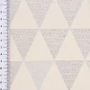 Dekostoff Jacquard Doubleface Premium Metallic Triangel Retro Scandi silber hellbeige 1,4m Breite