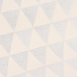 Dekostoff Jacquard Doubleface Premium Metallic Triangel Retro Scandi silber hellbeige 1,4m Breite