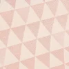 Dekostoff Jacquard Doubleface Premium Metallic Triangel Retro Scandi rosa hellbeige 1,4m Breite