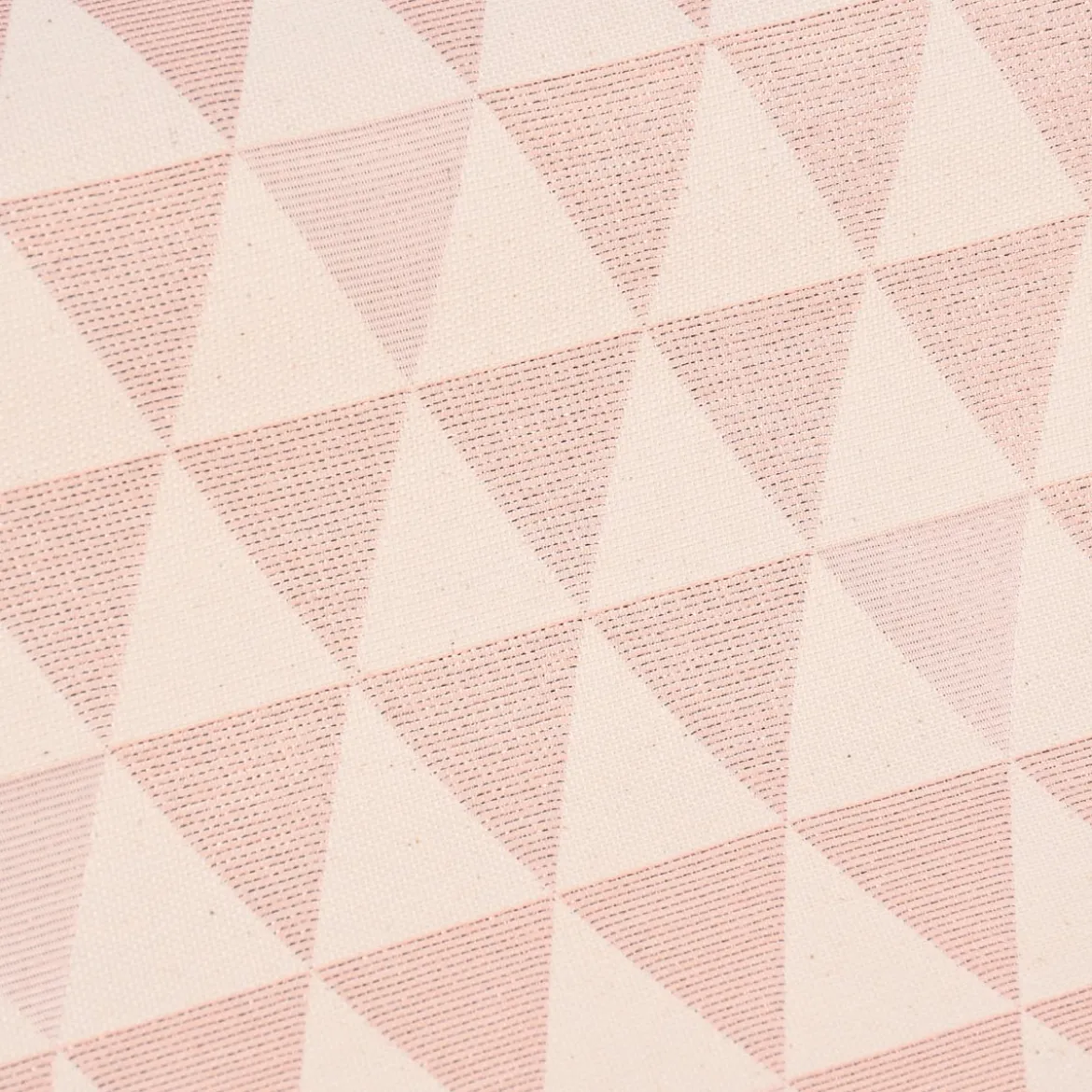 Dekostoff Jacquard Doubleface Premium Metallic Triangel Retro Scandi rosa hellbeige 1,4m Breite