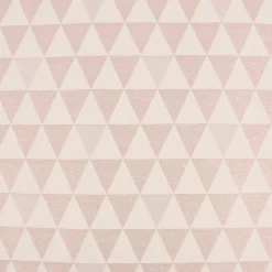 Dekostoff Jacquard Doubleface Premium Metallic Triangel Retro Scandi rosa hellbeige 1,4m Breite