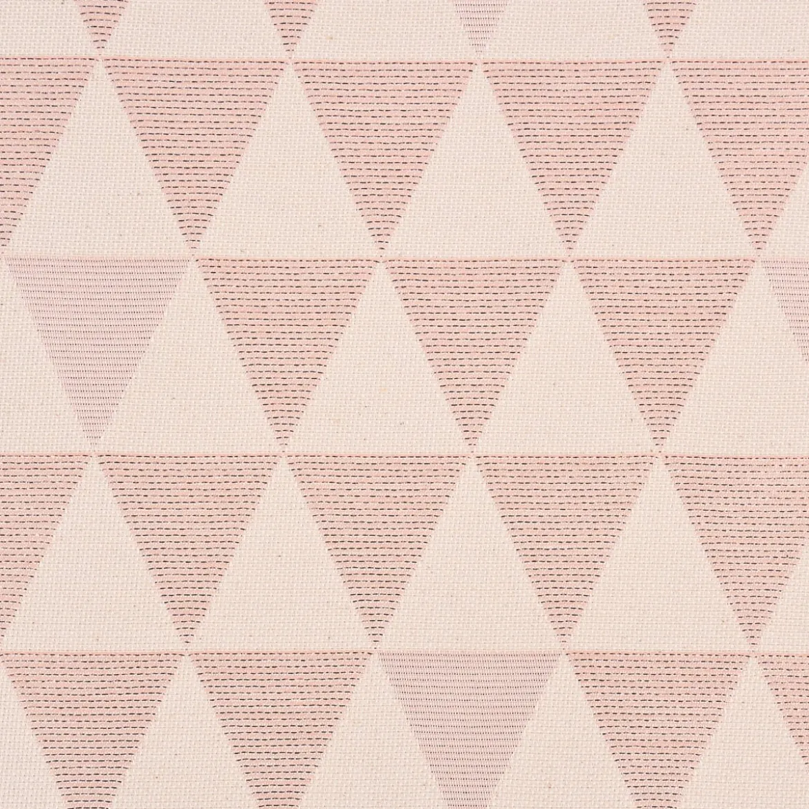 Dekostoff Jacquard Doubleface Premium Metallic Triangel Retro Scandi rosa hellbeige 1,4m Breite
