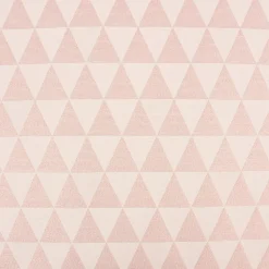 Dekostoff Jacquard Doubleface Premium Metallic Triangel Retro Scandi rosa hellbeige 1,4m Breite