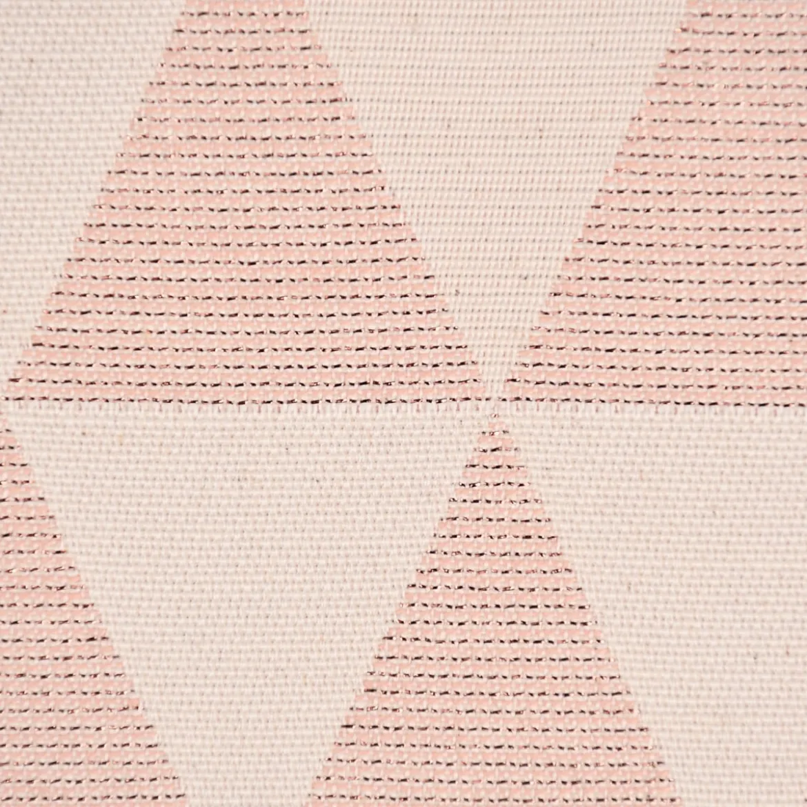 Dekostoff Jacquard Doubleface Premium Metallic Triangel Retro Scandi rosa hellbeige 1,4m Breite