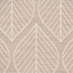 Dekostoff Jacquard Doubleface Premium Leaf Retro Scandi Blätter beige 1,4m Breite