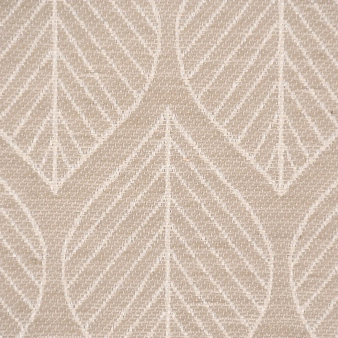 Dekostoff Jacquard Doubleface Premium Leaf Retro Scandi Blätter beige 1,4m Breite