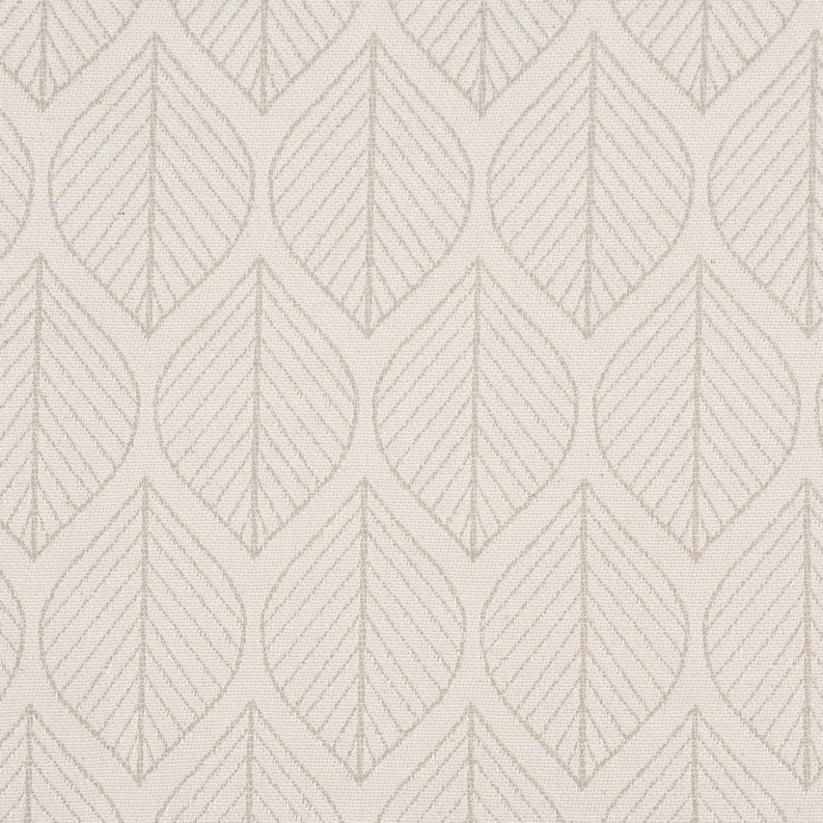 Dekostoff Jacquard Doubleface Premium Leaf Retro Scandi Blätter beige 1,4m Breite