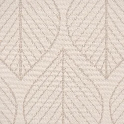 Dekostoff Jacquard Doubleface Premium Leaf Retro Scandi Blätter beige 1,4m Breite