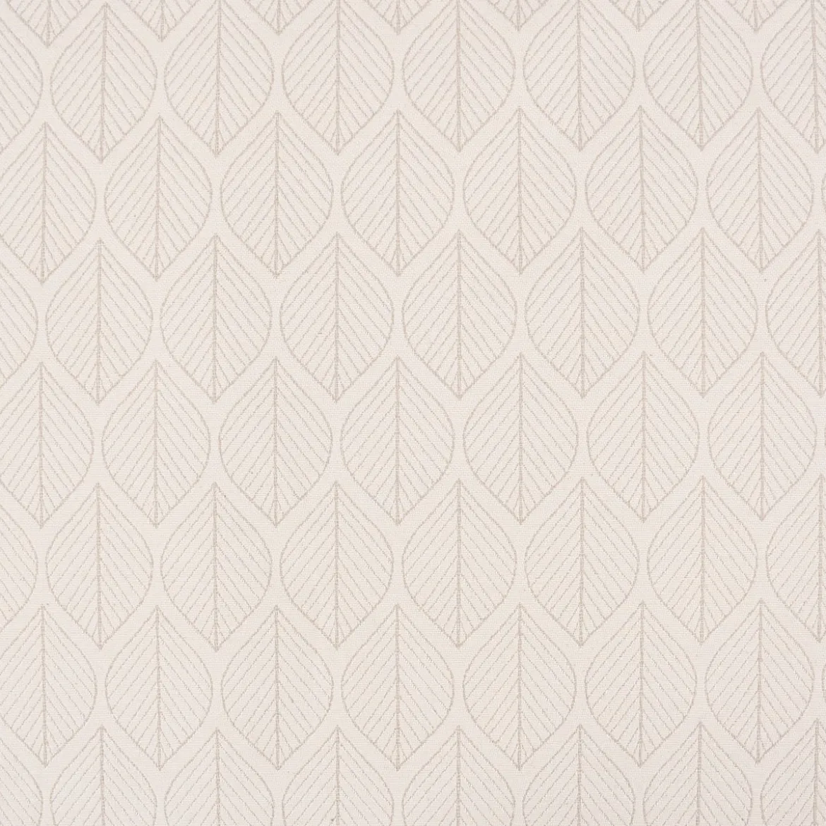 Dekostoff Jacquard Doubleface Premium Leaf Retro Scandi Blätter beige 1,4m Breite