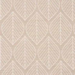 Dekostoff Jacquard Doubleface Premium Leaf Retro Scandi Blätter beige 1,4m Breite