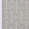 Dekostoff Jacquard Doubleface Premium Leaf Retro Scandi Blätter grau hellbeige 1,4m Breite