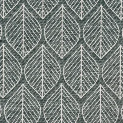 Dekostoff Jacquard Doubleface Premium Leaf Retro Scandi Blätter grün hellbeige 1,4m Breite