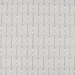 Dekostoff Jacquard Doubleface Premium Leaf Retro Scandi Blätter grün hellbeige 1,4m Breite