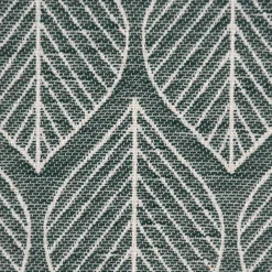 Dekostoff Jacquard Doubleface Premium Leaf Retro Scandi Blätter grün hellbeige 1,4m Breite