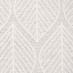 Dekostoff Jacquard Doubleface Premium Metallic Leaf Retro Scandi Blätter silber beige 1,4m Breite