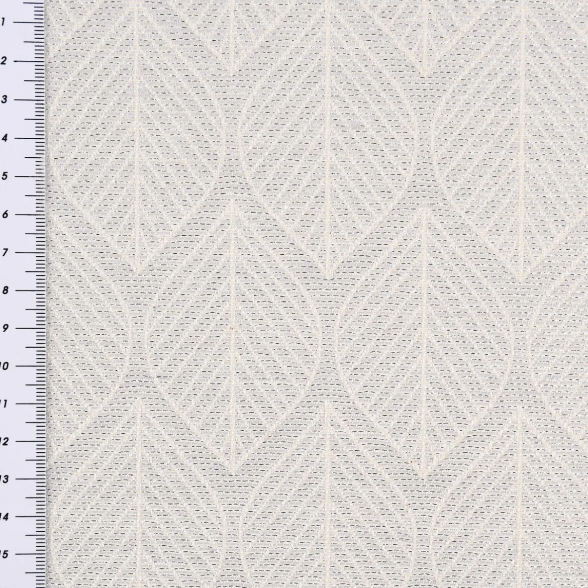 Dekostoff Jacquard Doubleface Premium Metallic Leaf Retro Scandi Blätter silber beige 1,4m Breite