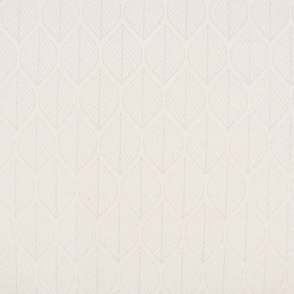 Dekostoff Jacquard Doubleface Premium Metallic Leaf Retro Scandi Blätter silber beige 1,4m Breite
