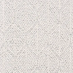 Dekostoff Jacquard Doubleface Premium Metallic Leaf Retro Scandi Blätter silber beige 1,4m Breite