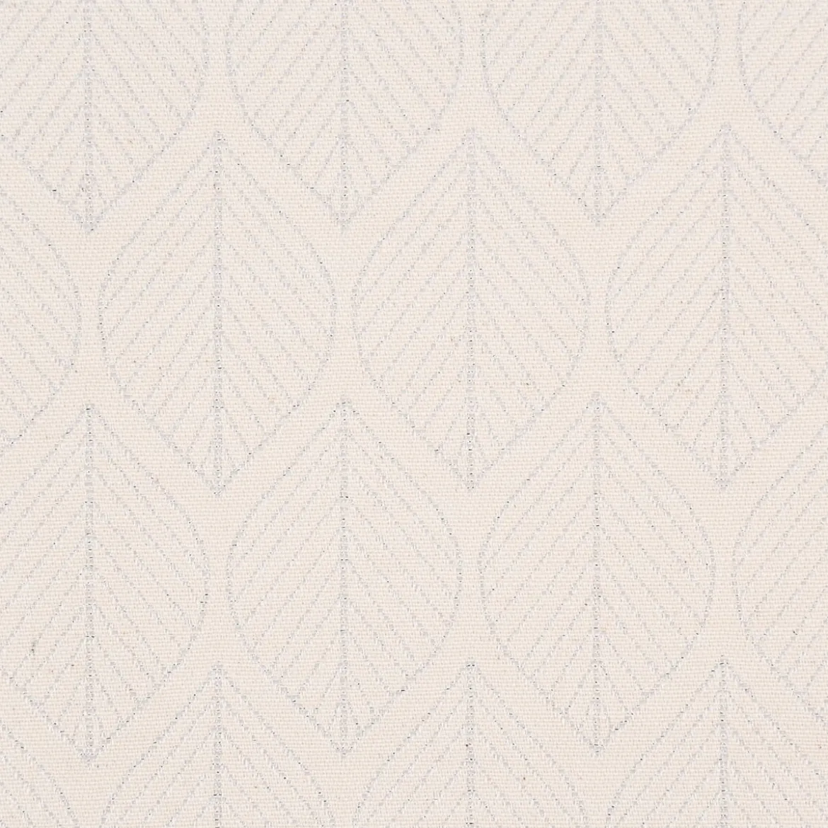 Dekostoff Jacquard Doubleface Premium Metallic Leaf Retro Scandi Blätter silber beige 1,4m Breite