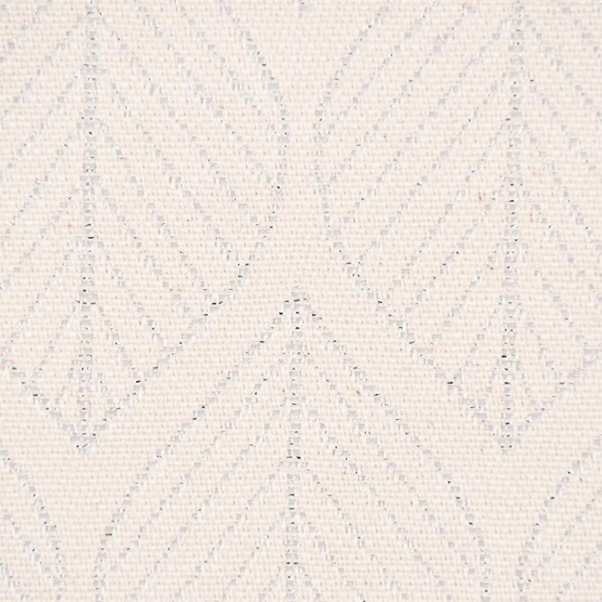 Dekostoff Jacquard Doubleface Premium Metallic Leaf Retro Scandi Blätter silber beige 1,4m Breite