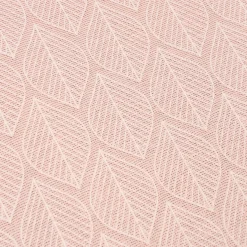Dekostoff Jacquard Doubleface Premium Metallic Leaf Retro Scandi Blätter rosa beige 1,4m Breite