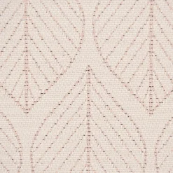Dekostoff Jacquard Doubleface Premium Metallic Leaf Retro Scandi Blätter rosa beige 1,4m Breite