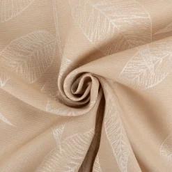 Dekostoff Jacquard Doubleface Blätter natur wollweiß made in Gemrany 140cm Breite