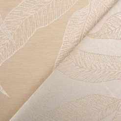 Dekostoff Jacquard Doubleface Blätter natur wollweiß made in Gemrany 140cm Breite