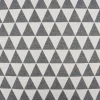 Dekostoff Jacquard Doubleface Premium Triangel Retro Scandi blau hellbeige 1,4m Breite