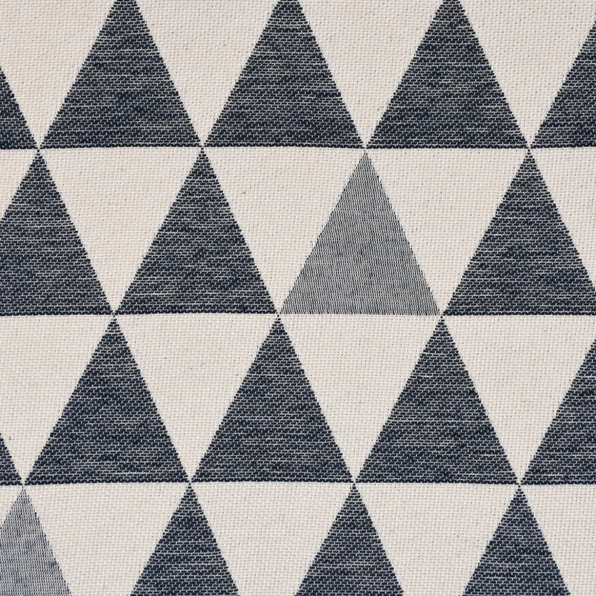 Dekostoff Jacquard Doubleface Premium Triangel Retro Scandi blau hellbeige 1,4m Breite