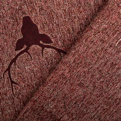 Dekostoff Jacquard Gardinenstoff Landhausstoff Wendestoff Hirschkopf mit Geweih rotbraun 1,40m Breite