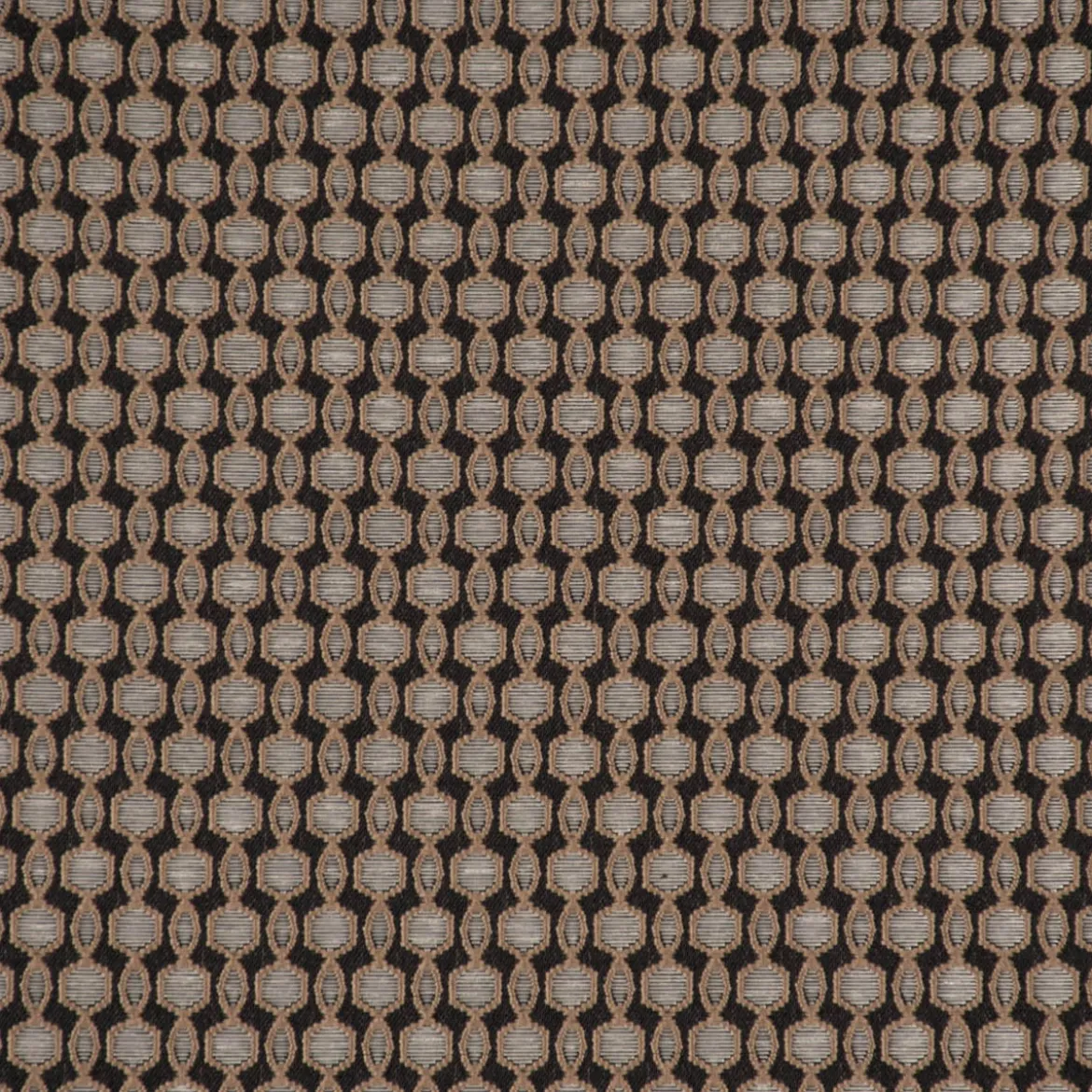 Dekostoff Jacquard Grafikdessin abstrakt schwarz beige 137cm Breite
