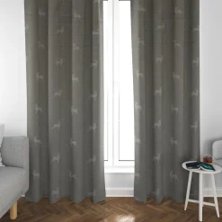 Dekostoff Jacquard Landhausstoff Wendestoff Hirsche beige braun türkis 1,40m Breite