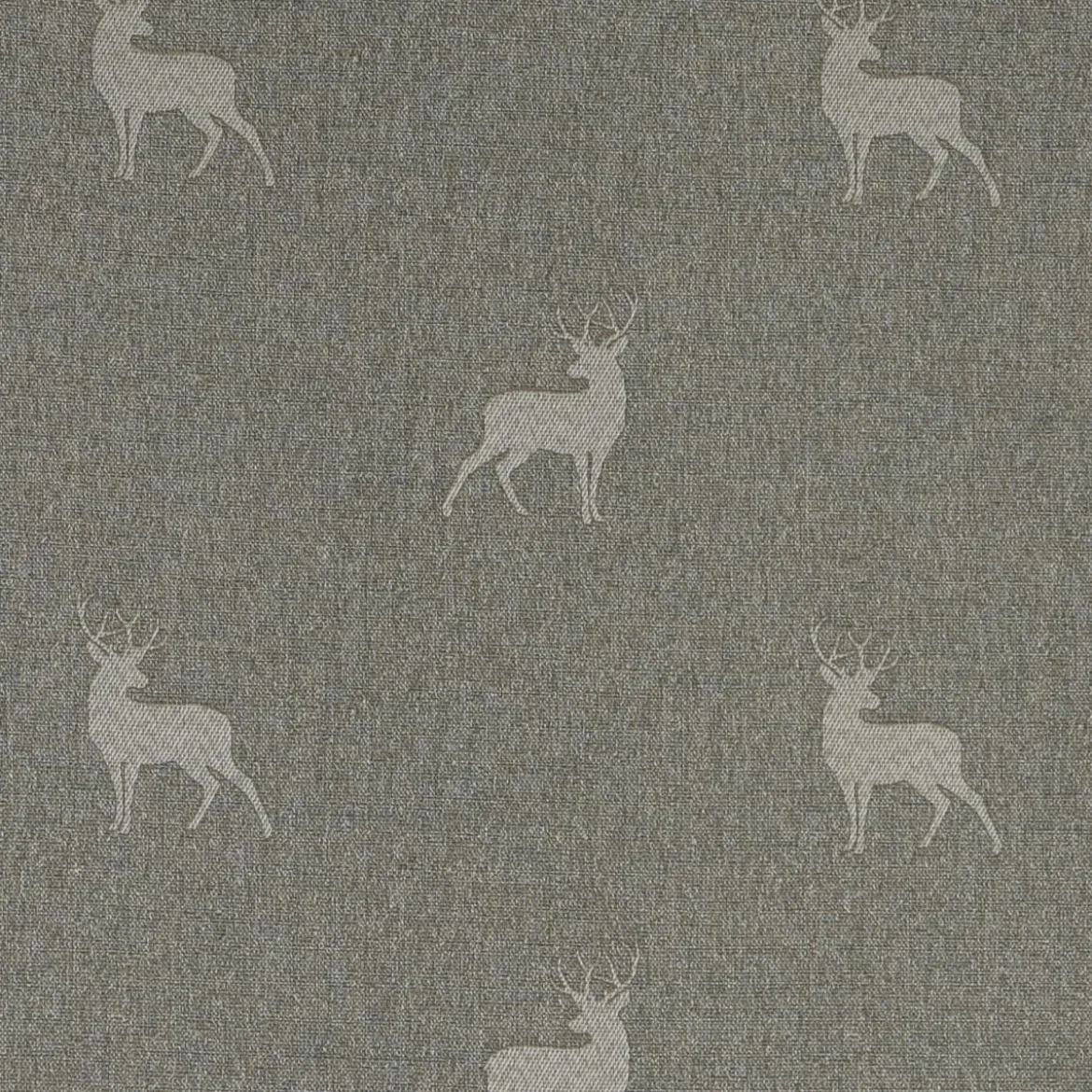 Dekostoff Jacquard Landhausstoff Wendestoff Hirsche beige braun türkis 1,40m Breite