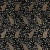 Dekostoff Jacquard Metallic Peacock Blossom Luxury Pfau Blüten schwarz gold ecru 1,4m Breite