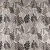 Dekostoff Jacquard Metallic Botanic Arty Blätter silber grau 1,4m Breite