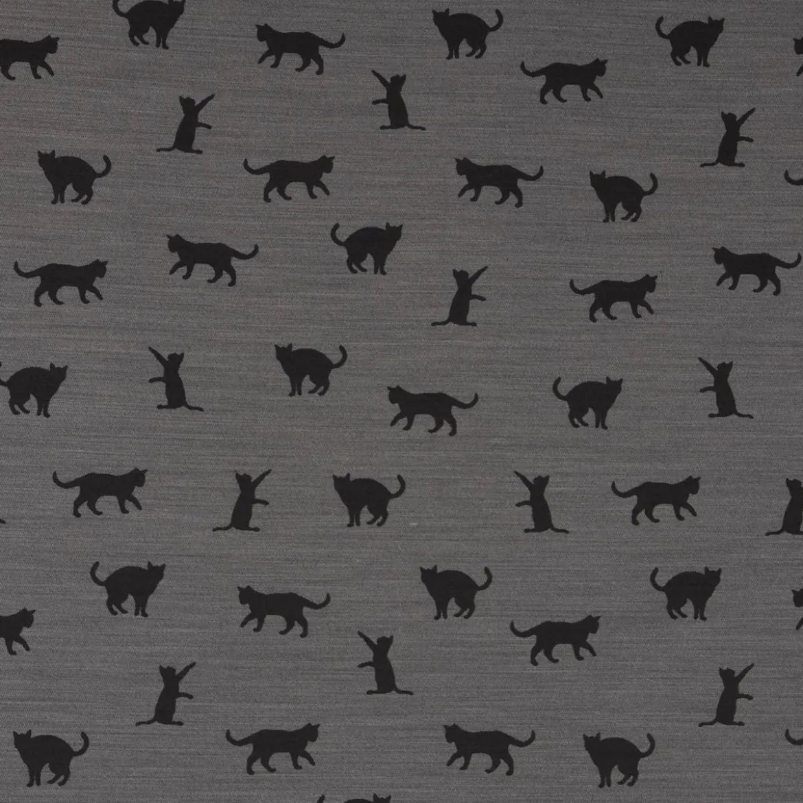 Dekostoff Jacquard Plaidstoff Wendestoff Cats Cosy Katzen grau 1,40m Breite